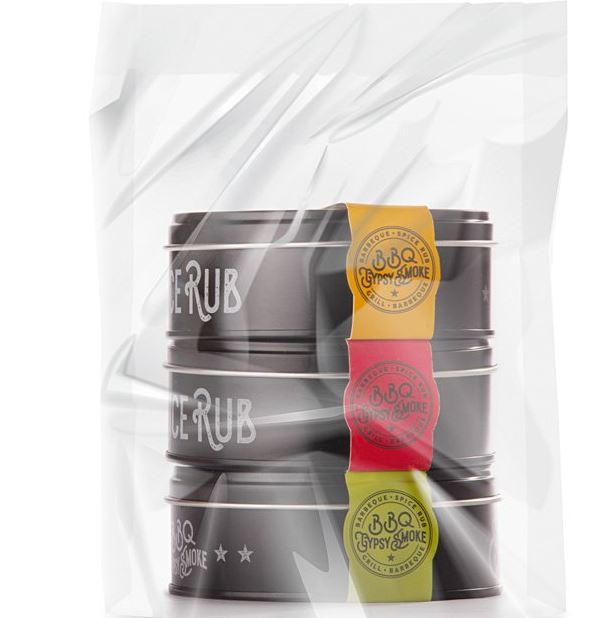  - BBQ Tasty Smoke 3-pack Spice rub  i plåtburkar