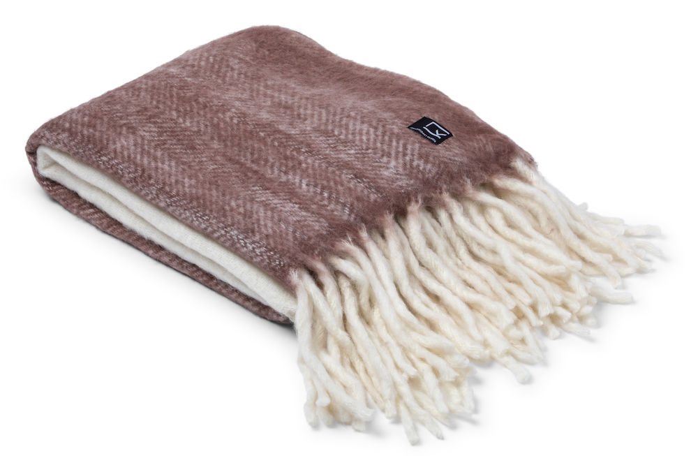  - Kosta Linnewäfveri Pläd Wool/Acrylic vinröd