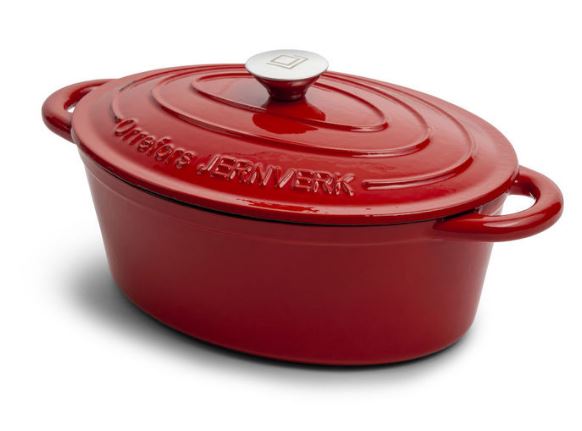  - Orrefors Jernverk Gjutjärnsgryta 3,5 l Röd