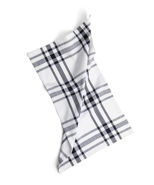  - Kökshandduk Rutig Återvunnen marin