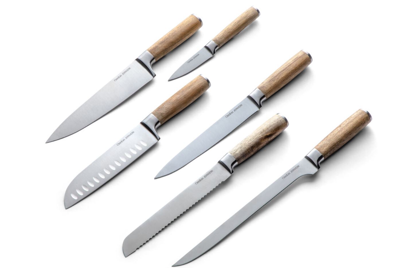  - Orrefors Jernverk  Acacia Knivset 6-pack