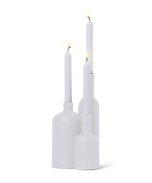  - Orrefors Jernverk Ljusstake Flaska - Vit