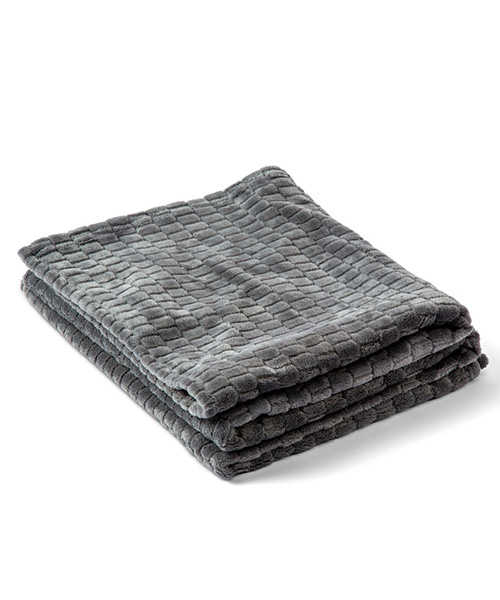  - Fleecepläd Jaquard grå