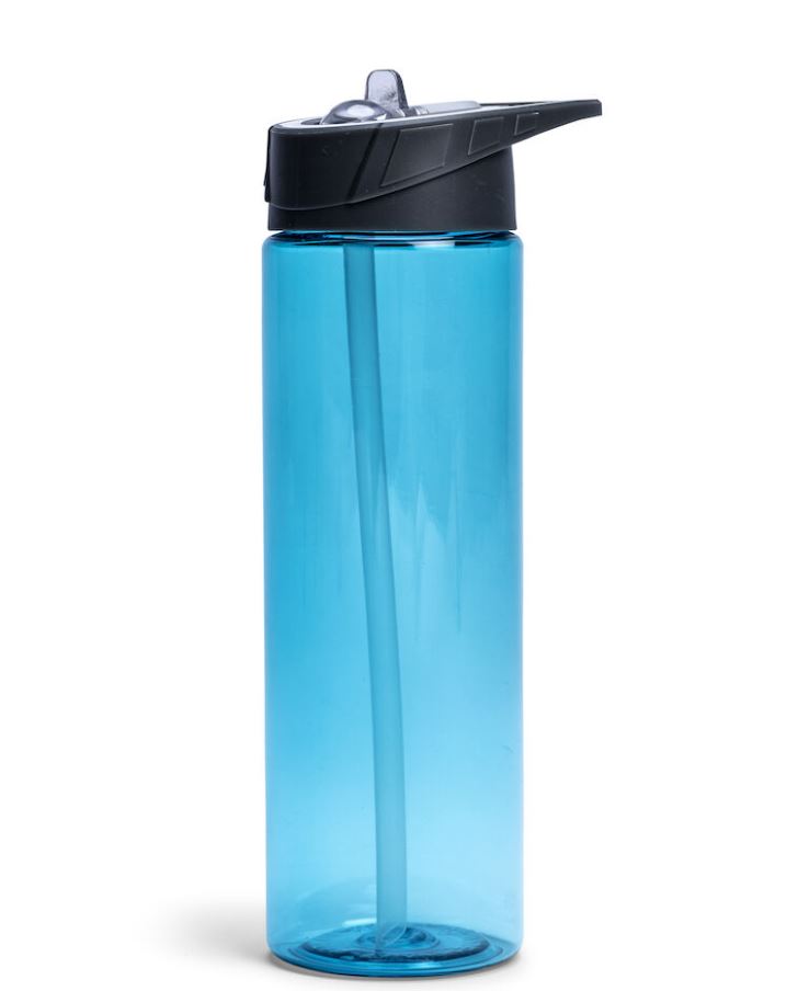  - Vattenflaska med Sugrör Marin