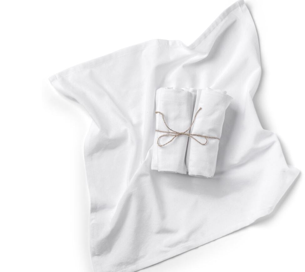  - Eliza Servett Återvunnen 6-pack vit