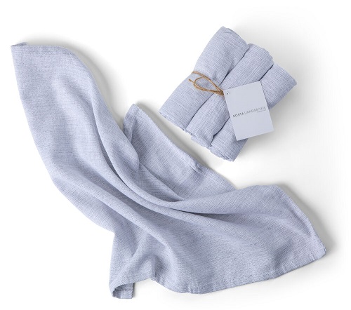  -  Eliza Servett Återvunnen 6-pack ljusgrå