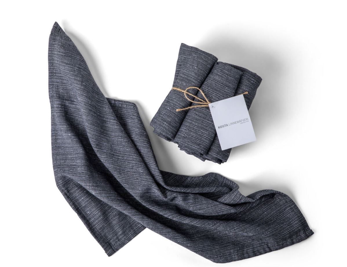  -  Eliza Servett Återvunnen 6-pack mörkgrå