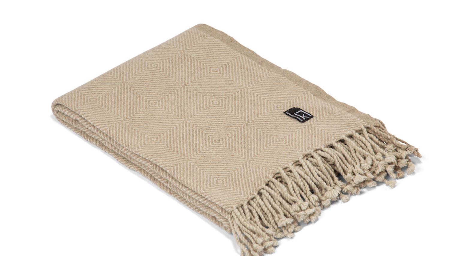  - Kosta Linnewäfveri Pläd Kolstorp Återvunnen -Begie