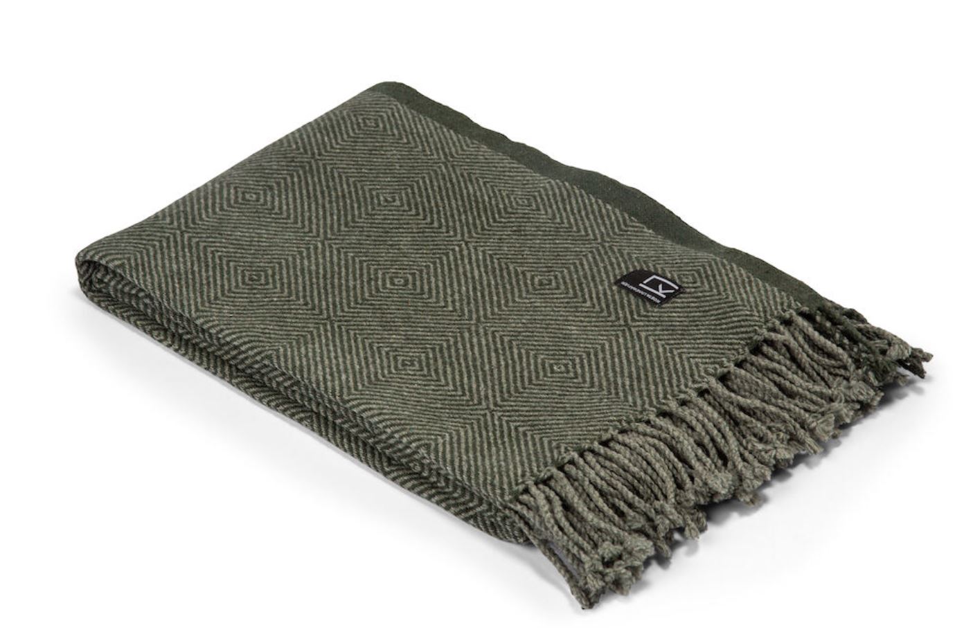  - Kosta Linnewäfveri Pläd Kolstorp Återvunnen -Grön