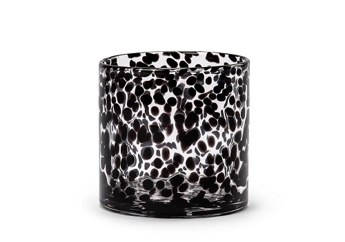  - Orrefors Jernverk Glaslykta Mönstrad Large- Svart