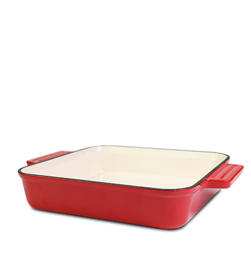  - Emaljerad Gjutjärnsform Röd