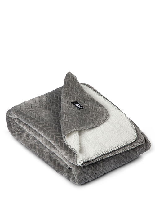  - Kosta Linnewäfveri Sherpapläd Smeviken - Grå