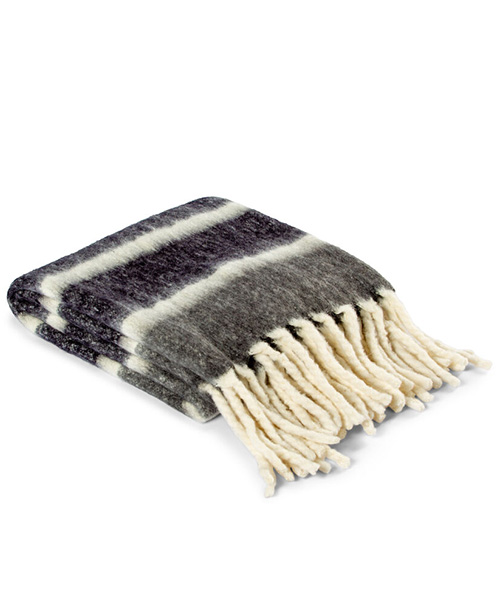  - Kosta Linnewäfveri Ullpläd Rand - Grå