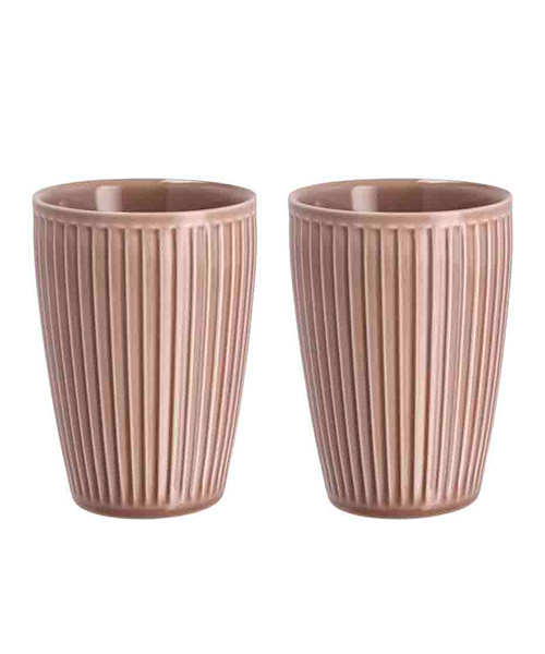  - Pillivuyt Plissé Termomugg 2-pack - Woodrose