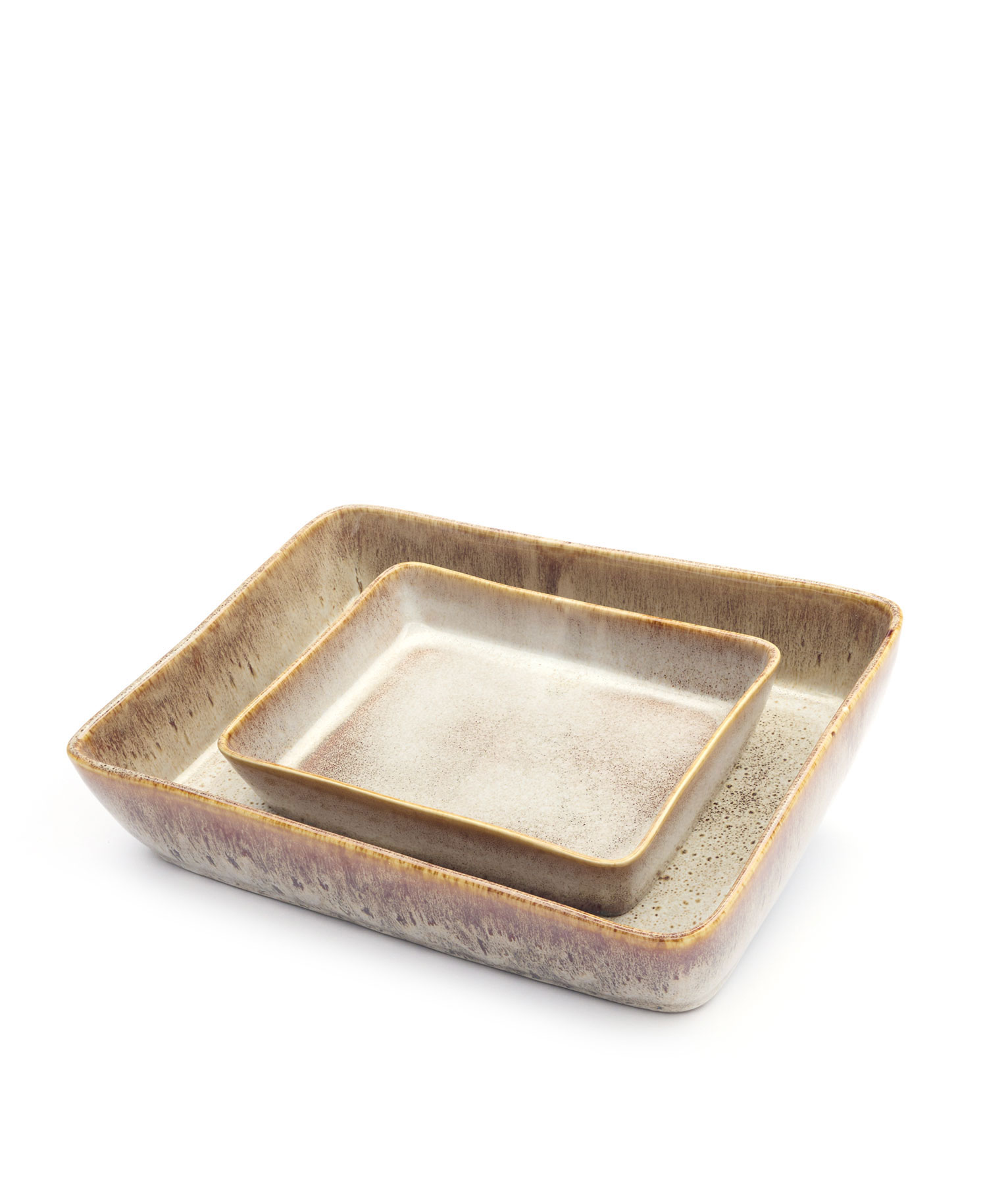  - Ugnsform i keramik, 2-pack Ljusbrun