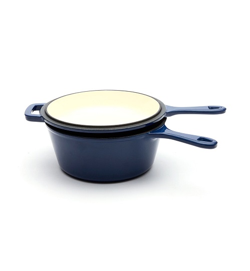  - Set om traktörpanna & stekpanna i gjutjärn Mar azul