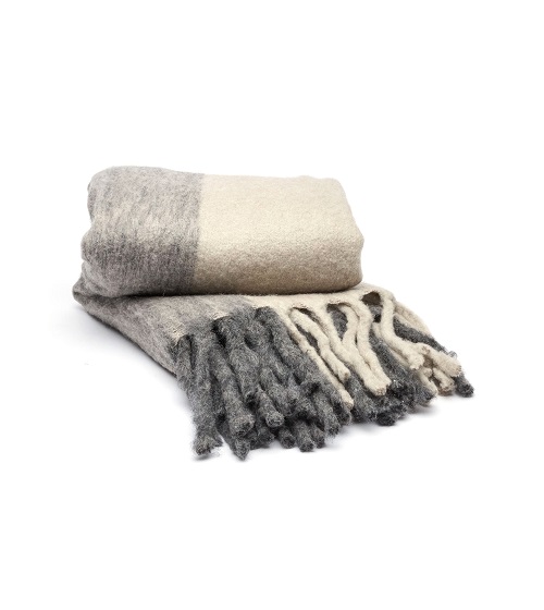  - Ullpläd från Ylleverket Bredband Grå