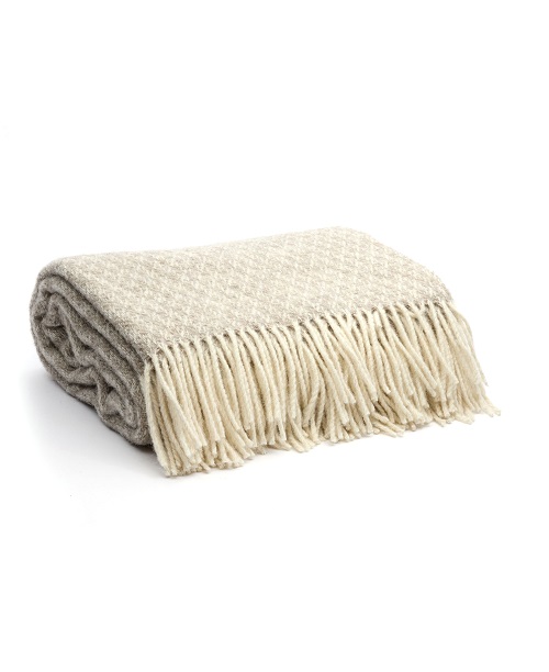  - Ullpläd från Ylleverket Micromönster Taupe