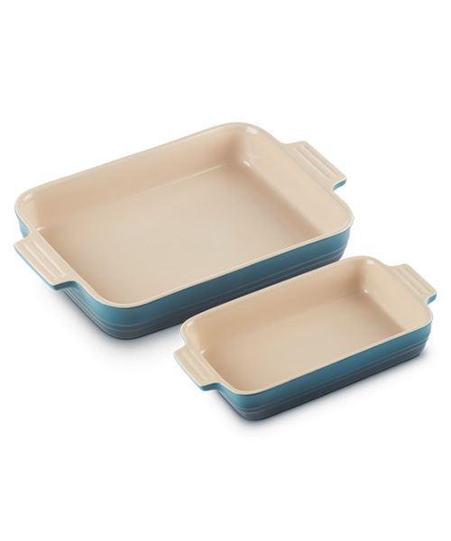  - Rektangulärt fatset stengods - Deep Teal