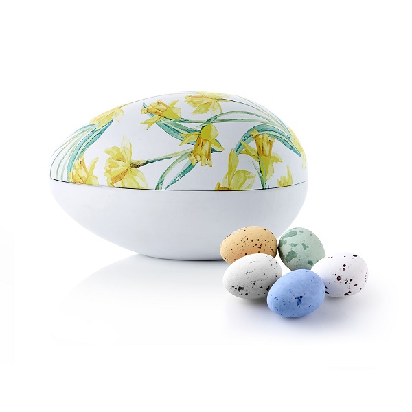  - Metallägg - Påsklilja 200 g. Belgiska chokladägg