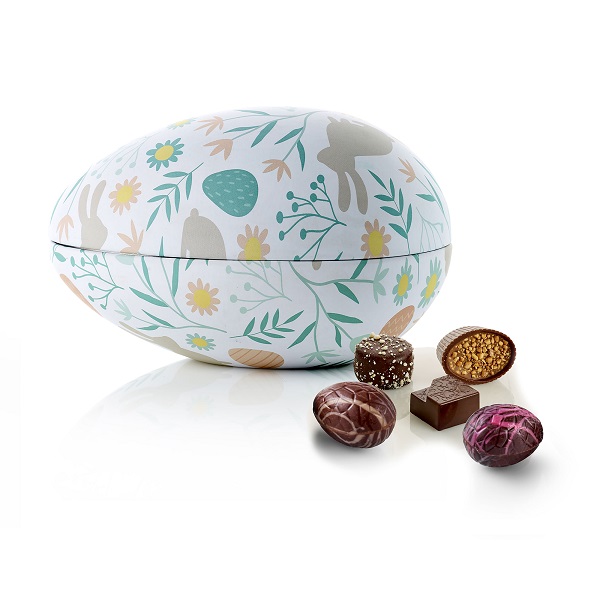  - Metallägg - Påskhare 250 g. Lyxchoklad och lyxägg