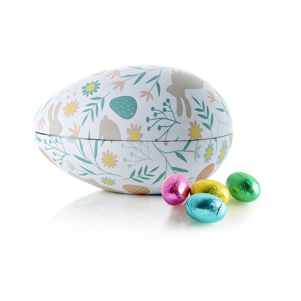  - Metallägg - Påskhare 275 g. Pralinägg