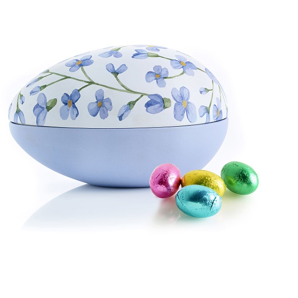  - Metallägg - Blå blommor 275 g.Pralinägg