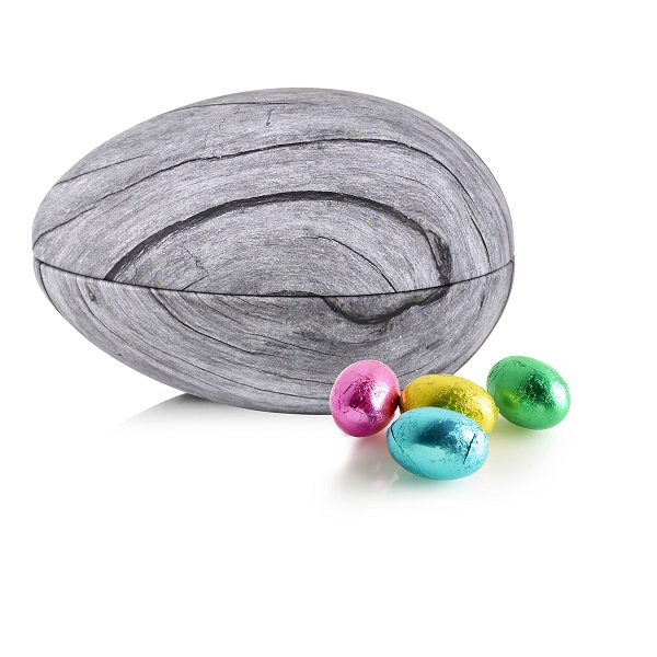  - Metallägg - Grått trä 275 g.Pralinägg