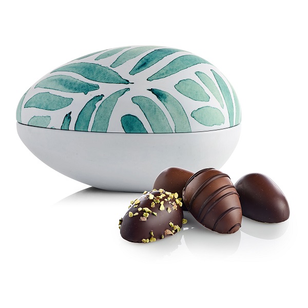  - Metallägg - Palmblad 140 g. Marsipanägg