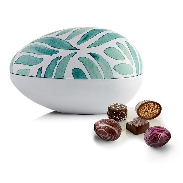  - Metallägg - Palmblad 250 g. Lyxchoklad och lyxägg