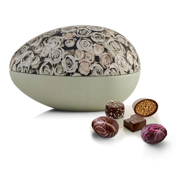  - Metallägg - Rosor 350 g. Lyxchoklad och lyxägg