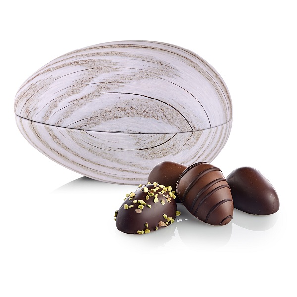  - Metallägg - Ljus Ek 140 g. Marsipanägg