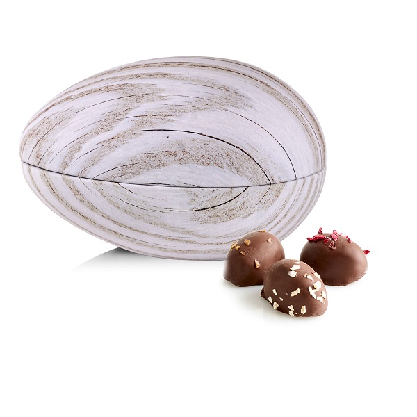  - Metallägg - Ljus ek 170 g. Ekologiska marsipanägg