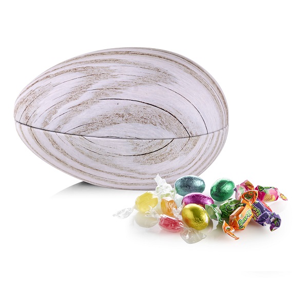  - Metallägg - Ljus ek 200 g. Choklad, karameller och kolor