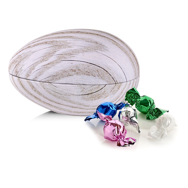  - Metallägg - Ljus ek 150 g. Chokladkulor