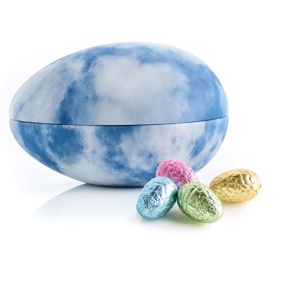  - Metallägg - Blå himmel 260 g. Lyxchokladägg i folie
