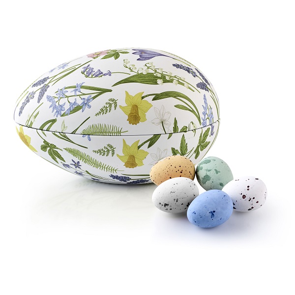  - Metallägg - Vår blommor 200 g. Belgiska chokladägg