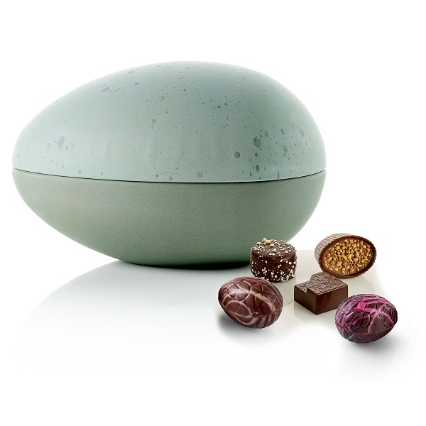  - Metallägg - Grönt stänk 350 g. Lyxchoklad och lyxägg