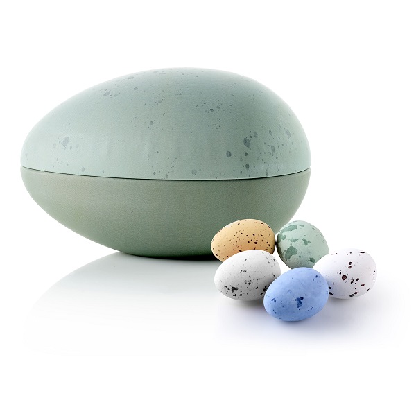  - Metallägg - Grönt stänk 200 g. Belgiska chokladägg