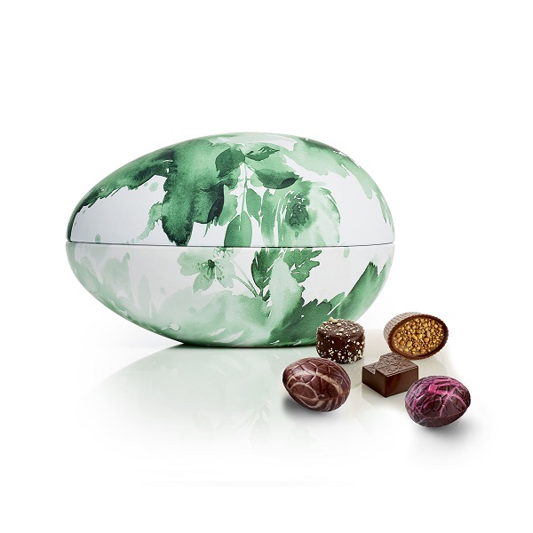  - Metallägg - Gröna Blommor 350 g. Lyxchoklad och lyxägg