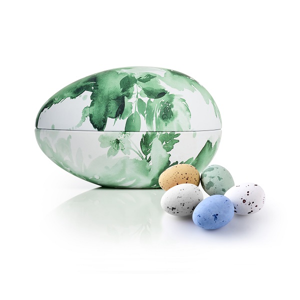  - Metallägg - Gröna Blommor 200 g. Belgiska chokladägg