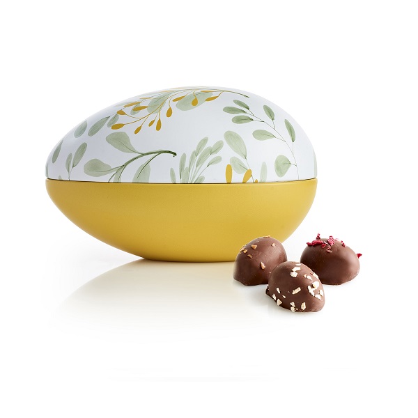  - Metallägg - Gula Blad 170 g. Ekologiska marsipanägg