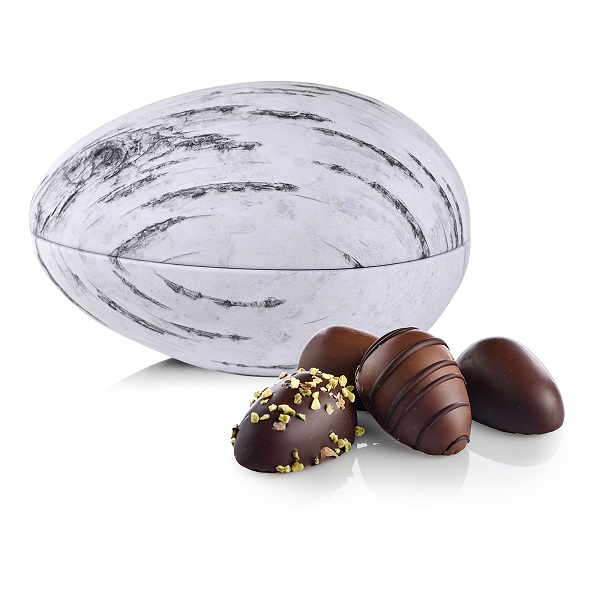  - Metallägg - Björk 140 g. Marsipanägg