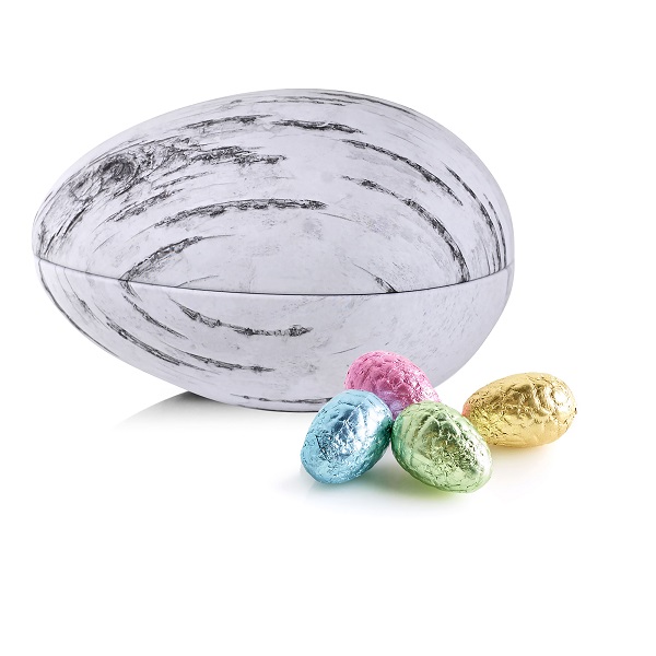  - Metallägg - Björk 260 g. Lyxchokladägg i folie