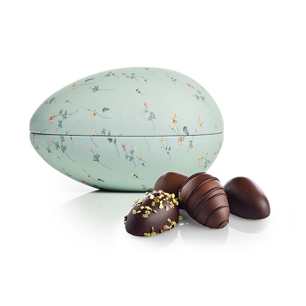  - Metallägg - Blomträdgård 140 g. Marsipanägg