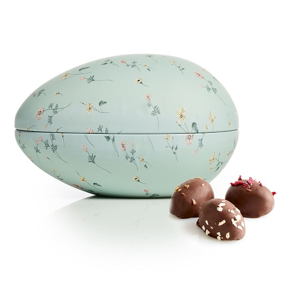  - Metallägg - Blomträdgård 170 g. Ekologiska marsipanägg