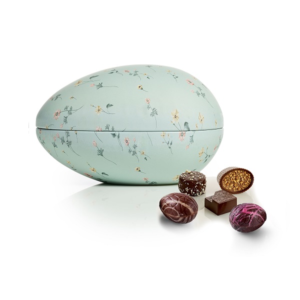  - Metallägg - Blomträdgård 250 g. Lyxchoklad och lyxägg