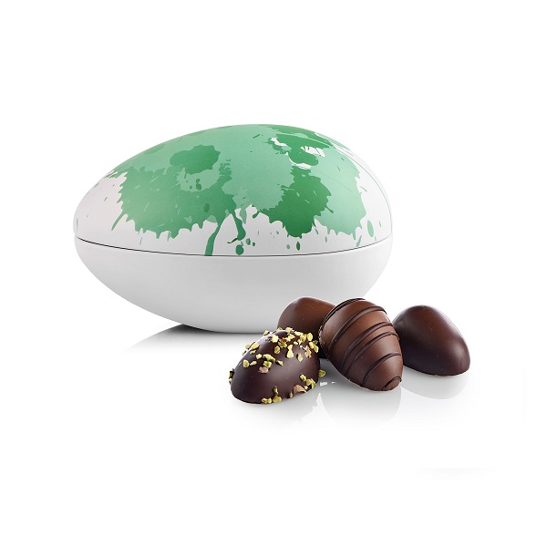  - Metallägg - Grön Konst 140 g. Marsipanägg