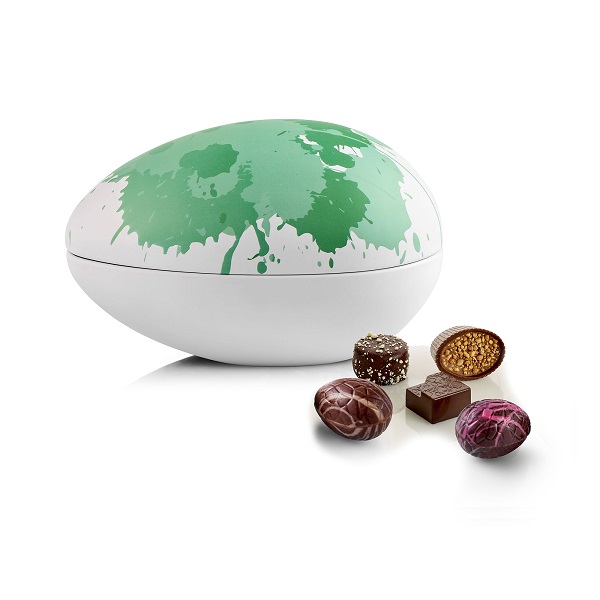  - Metallägg - Grön Konst 350 g. Lyxchoklad och lyxägg