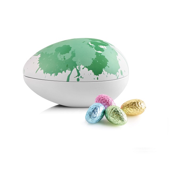  - Metallägg - Grön Konst 260 g. Lyxchokladägg i folie